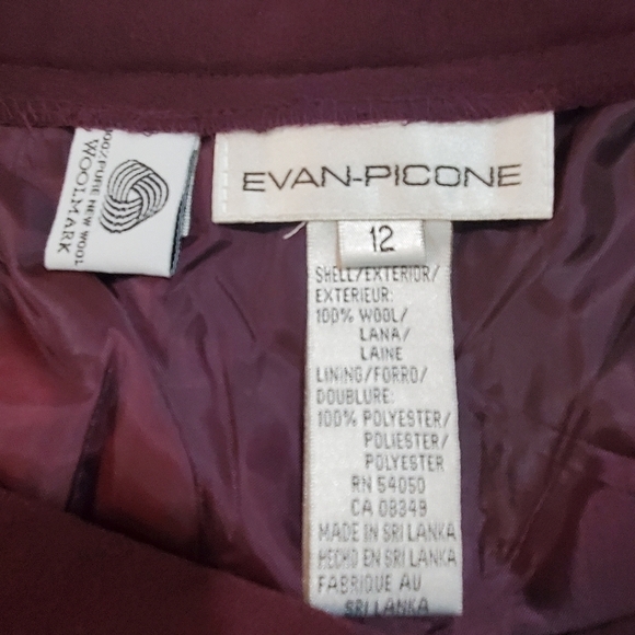 Vintage 90s Purple Wool Super High Rise Pleated  Trouser Casual Pants Size 12 - Picture 8 of 12